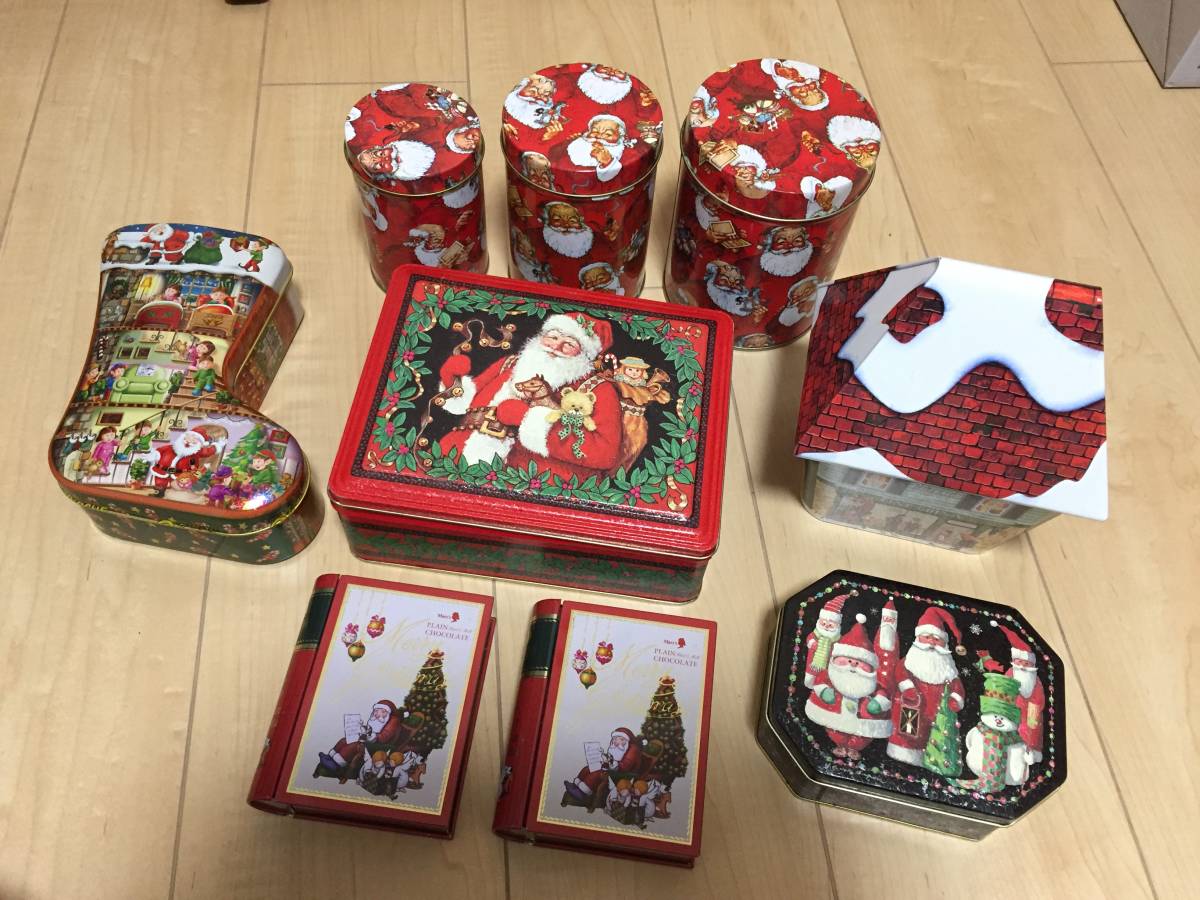 ★中古★クリスマス　缶グッズ、お盆　セット出品_画像1