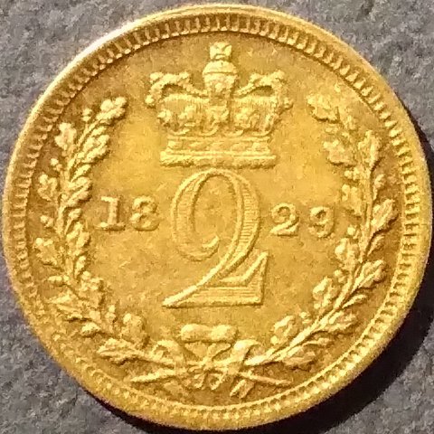 C-417) ジョージ3世 マウンディ2ペンス銀貨 1829年 トーン | librimages.be