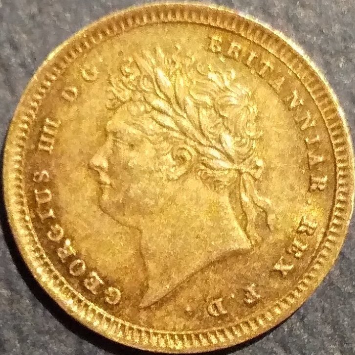 （C-417)　ジョージ3世　マウンディ2ペンス銀貨　1829年　トーン_画像1
