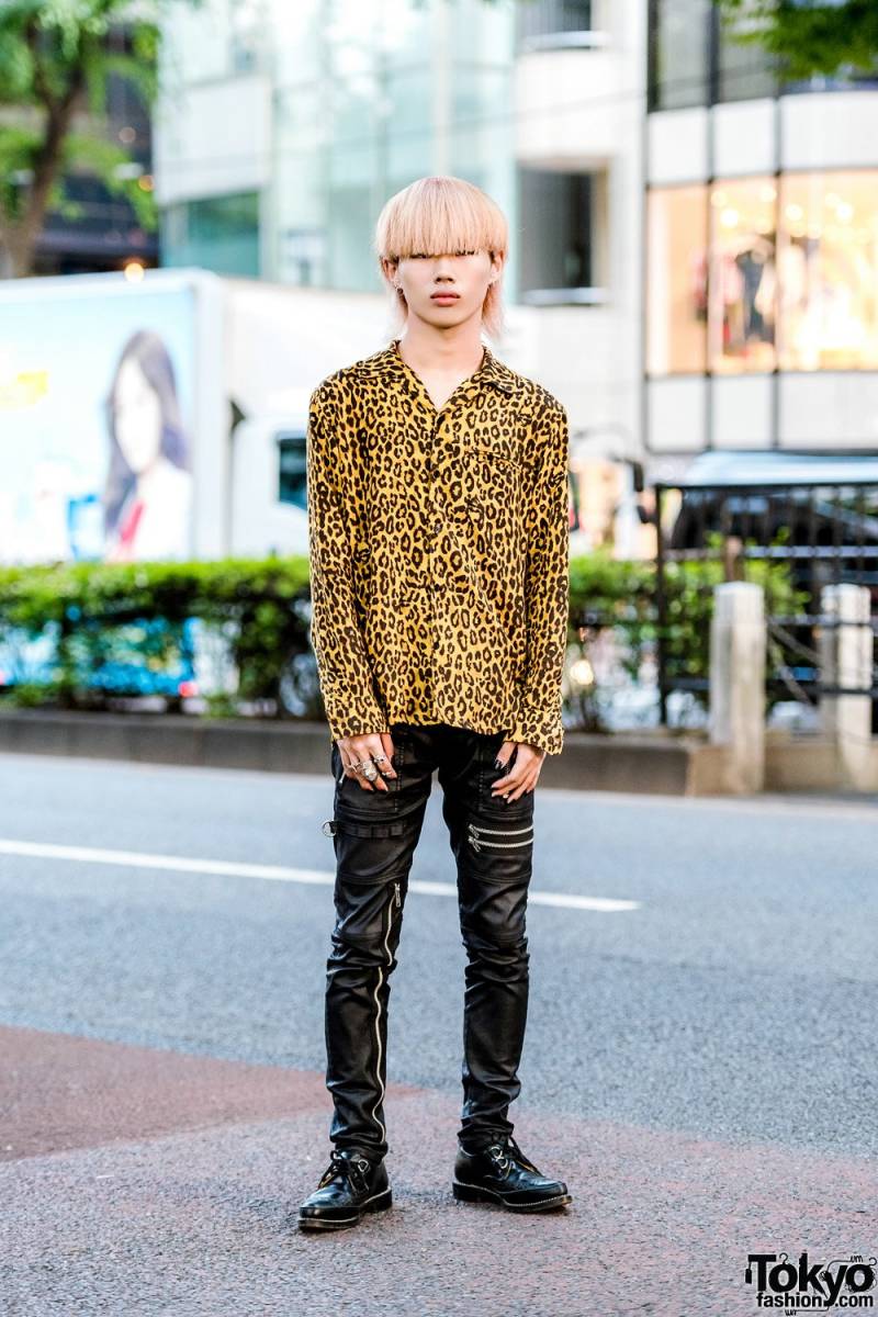 * price cut negotiations equipped * Hysteric Glamour Skull Leopard open color shirt *L1352* super-beauty goods * size M regular price 26400 jpy hysteric valuable masterpiece 