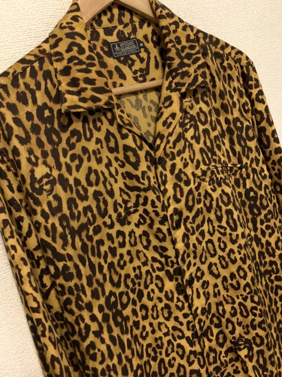 * price cut negotiations equipped * Hysteric Glamour Skull Leopard open color shirt *L1352* super-beauty goods * size M regular price 26400 jpy hysteric valuable masterpiece 