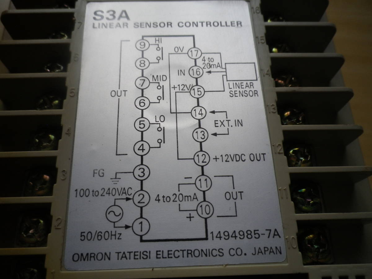 OMRON/ Omron *S3A linear сенсор контроллер *I/O 4~20mA