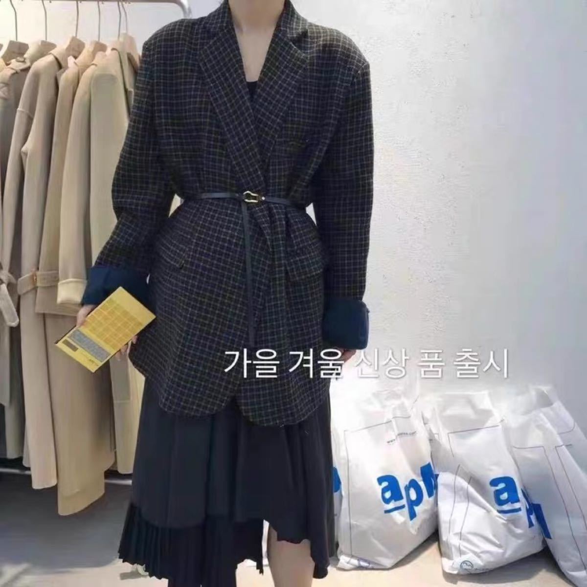 韓国ファッションレディーストレンチコート