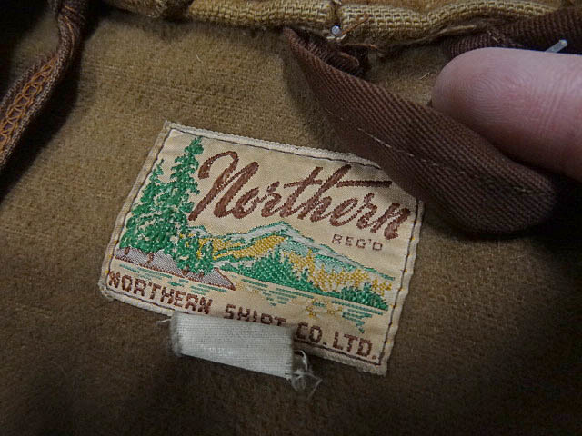 ビンテージ NORTHERN 50S 60S 希少 変形 デザイン カナダ製 レア カラー 赤 茶 ジップアップ フード コート 上下 ポケット レンガ 色 珍品_画像8