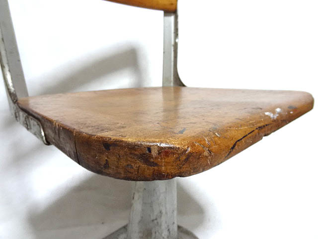 ③ Vintage античный старый инструмент in пыль настоящий стул шт. интерьер мебель стул металлический ржавчина дерево дерево автомобиль Be промышленность USA железный UK