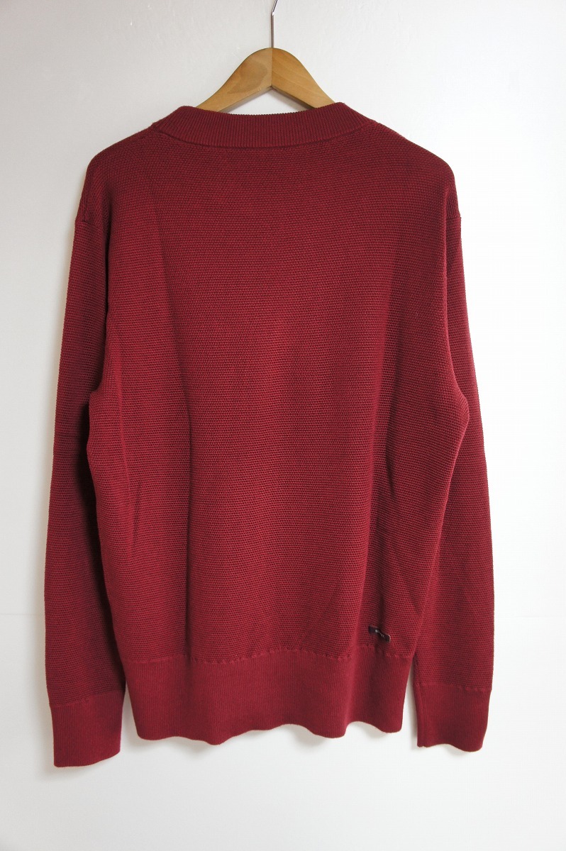 美品17AW SOPHNETソフネット SOPH-178105 MOCK NECK KNIT モックネック ニット セーター エンジ赤1129K_画像2