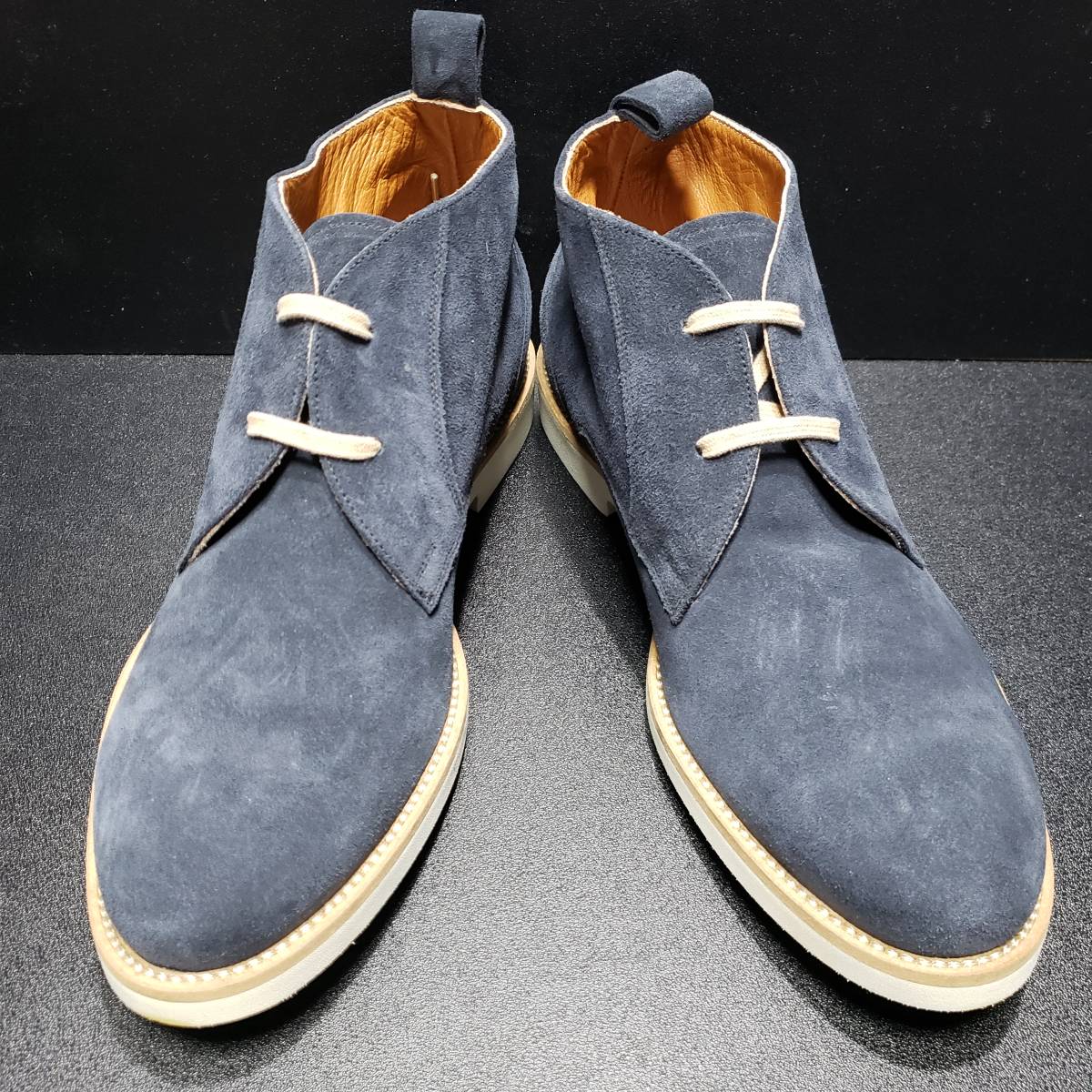 レビュー高評価のおせち贈り物 デュカルス（DOUCAL'S ） EU41 青 イタリア製ブーツ 26.0cm