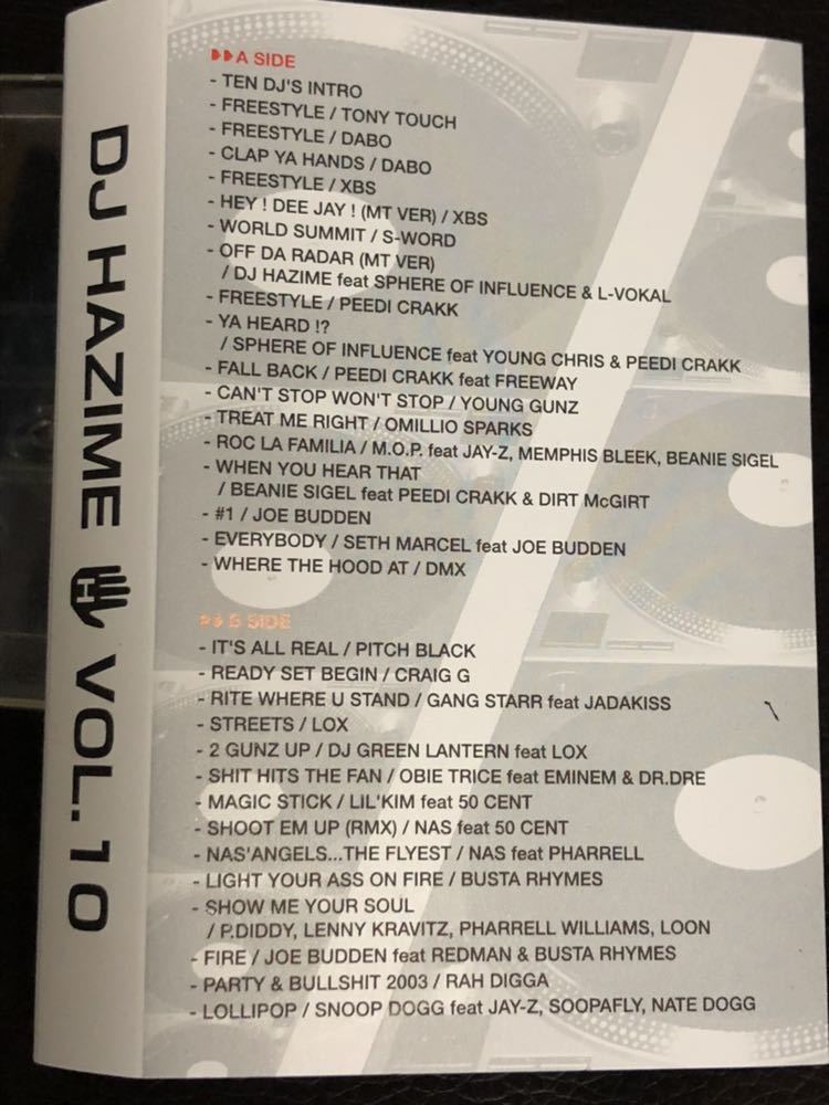 CD attaching DJ HAZIME MIXTAPE VOL 10*DEV LARGE MURO KIYO KOCO DIGGIN ICE MASTERKEY DABO Japanese LAP ZEEBRA YAS WATARAI CISCO