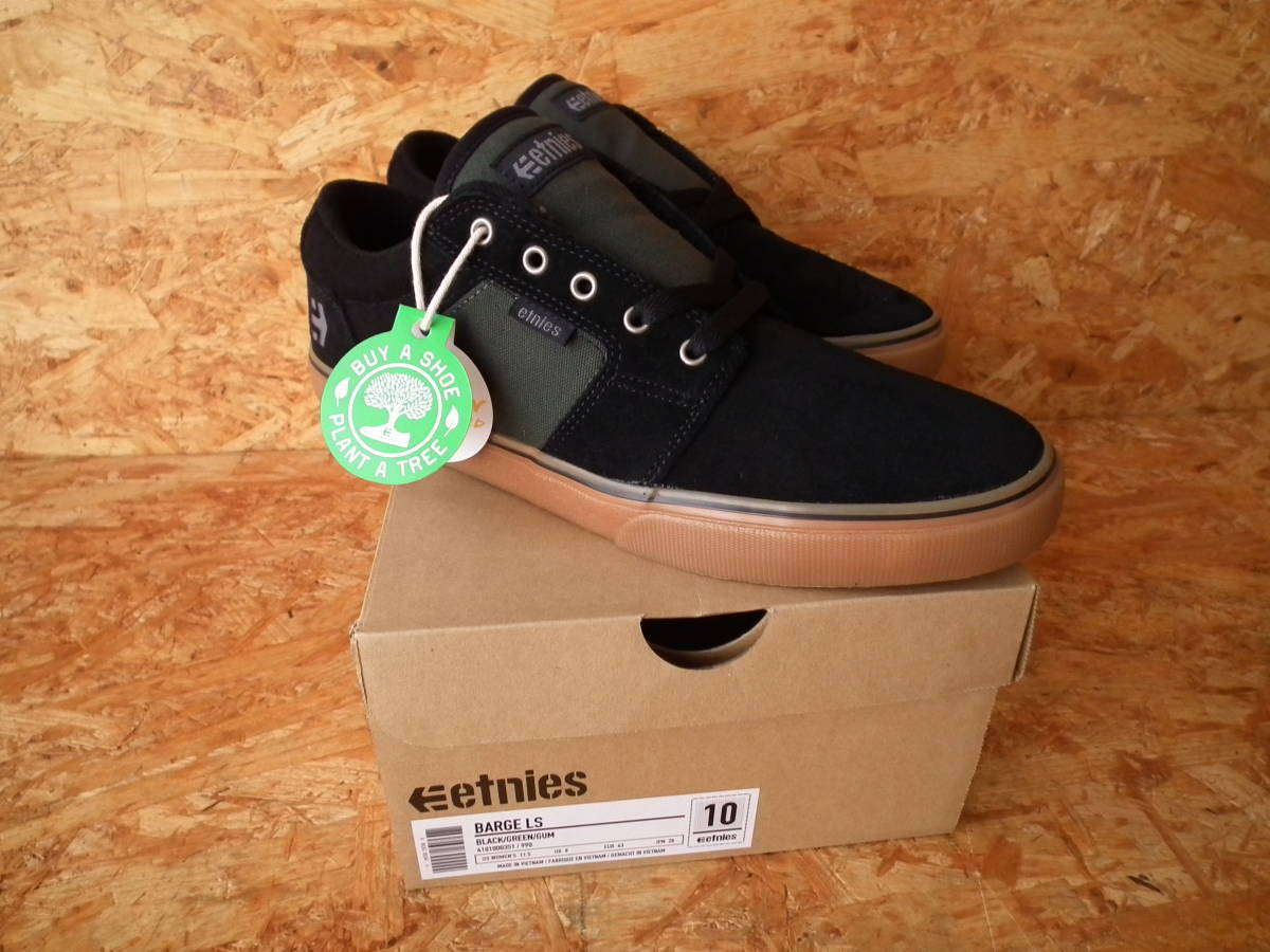 etnies(エトニーズ) BARGE LS 28.0cm BLACK/GREEN/GUM (MEN'S スニーカー スケートシューズ)