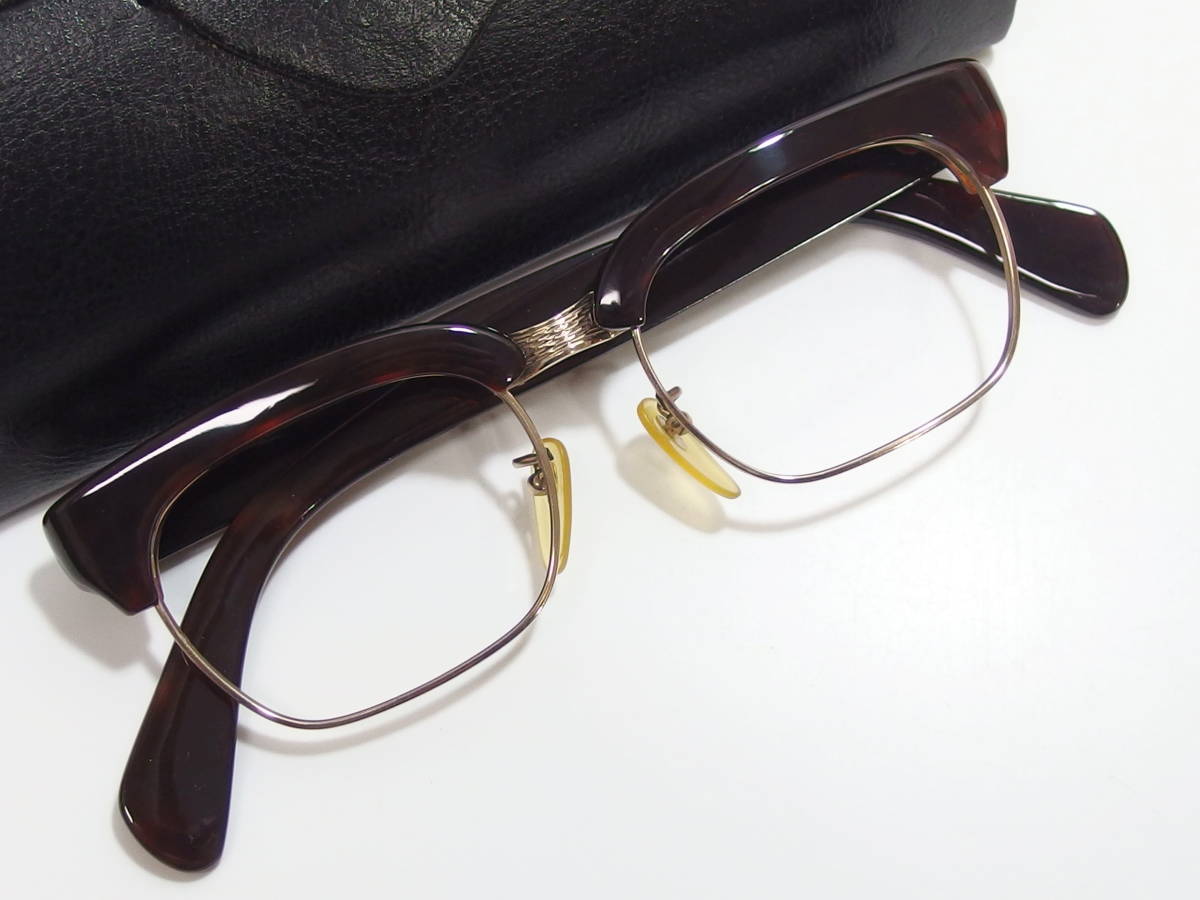 [ new goods ] top class domestic production meat thickness book@ tortoise shell * gold trim & Toro . blow glasses *be coat settled 1424]