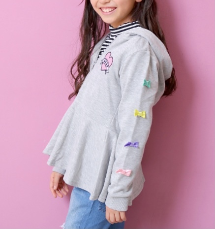 ANAP KIDS sleeve ribbon attaching flair Parker gray 
