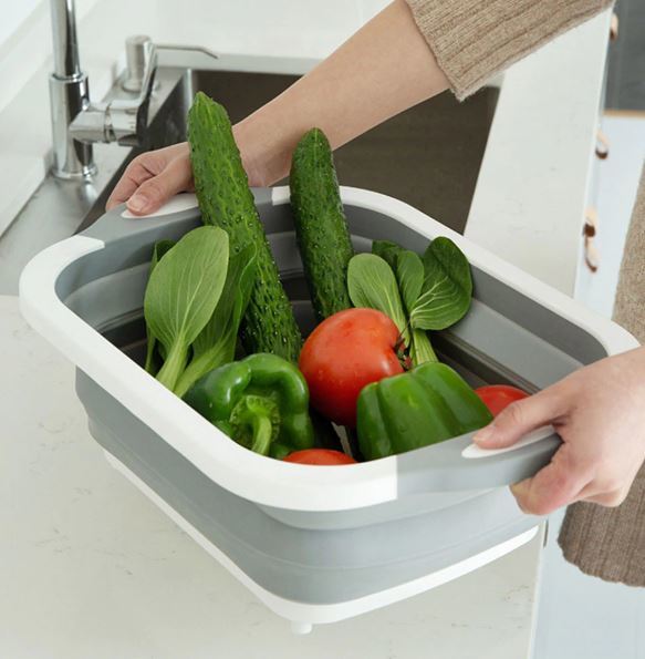 野菜バスケット折りたたみ皿フライパンまな板ストレーナーポータブル洗面台 dishpan 浴槽水切りプラグ rv シンク_画像4