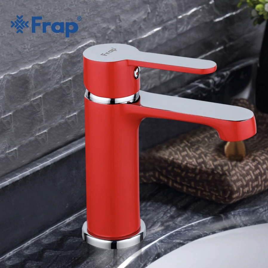 FRAP 革新的なファッションスタイルホームバス洗面器の蛇口冷温水タップ赤浴室ミキサー F1043 全商品オープニング価格 リアル