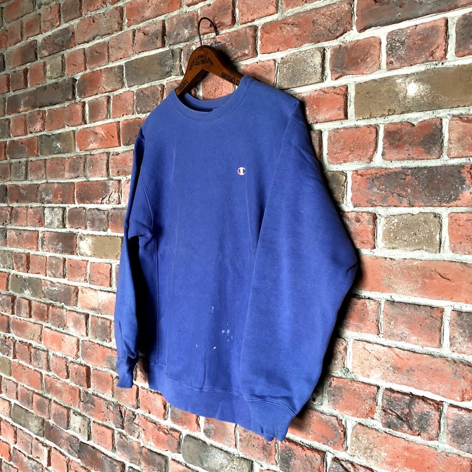 Champion トレーナー ブルー チャンピオン 古着 XS メンズ