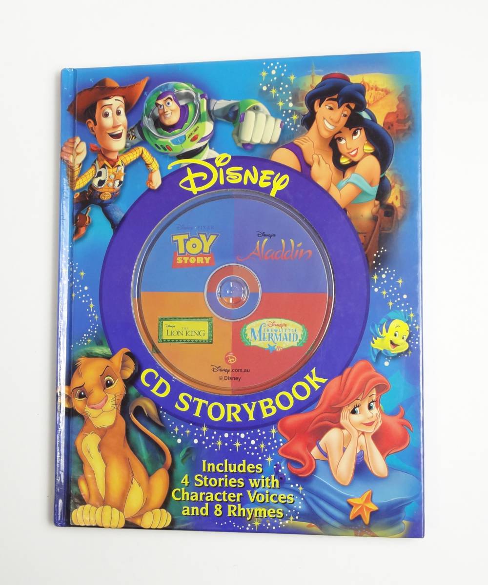 [ English ]CD attaching!4 story * Disney * Toy Story Aladdin Lion King Little Mermaid *Disney CD Storybook* foreign book picture book [5]