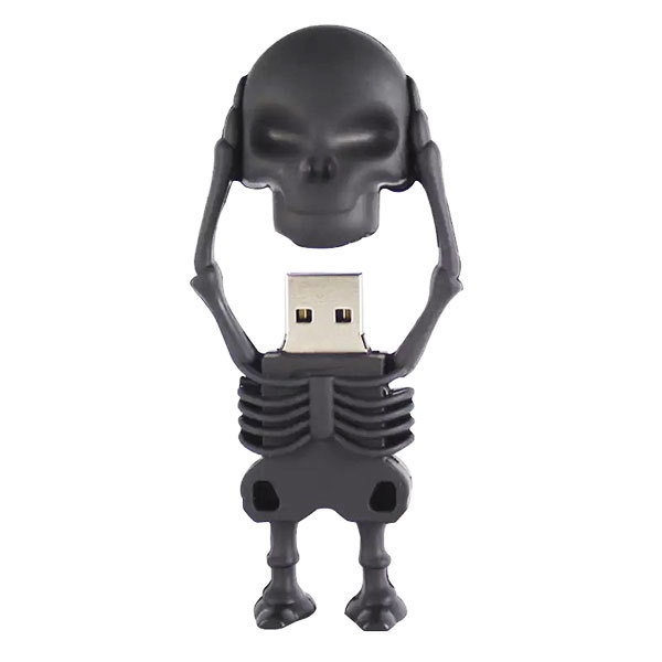 新品 USBメモリ 32GB スカル ドクロ 骸骨 黒 usbメモリ フラッシュメモリ 32GB 面白い雑貨 プレゼント ビンゴ景品 匿名配送 送料無料_画像1