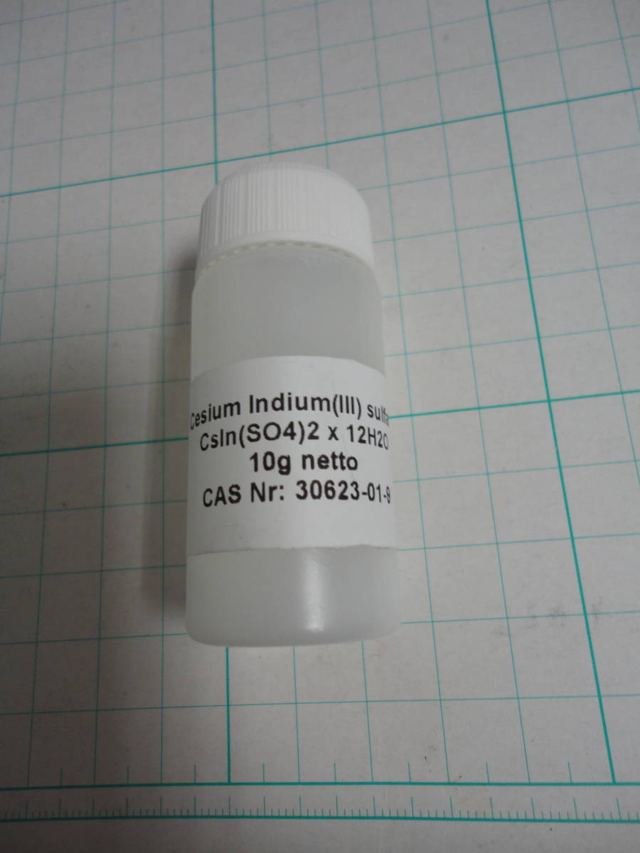硫酸セシウムインジウム(III)12水和物 10g CsIn(SO4)2・12H2O 無機化合物標本 試薬 試料 Cesium Indium(III) sulfate_画像1