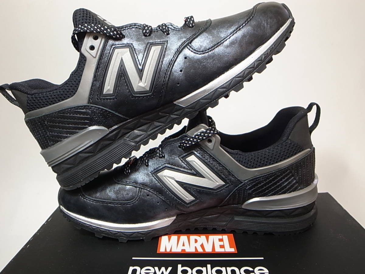 【送料無料 即決】NEW BALANCE x MARVEL MS574BKP SPORT 26cm US8 新品 マーベル映画ブラックパンサー BLACK PANTHER限定 別注コラボモデル