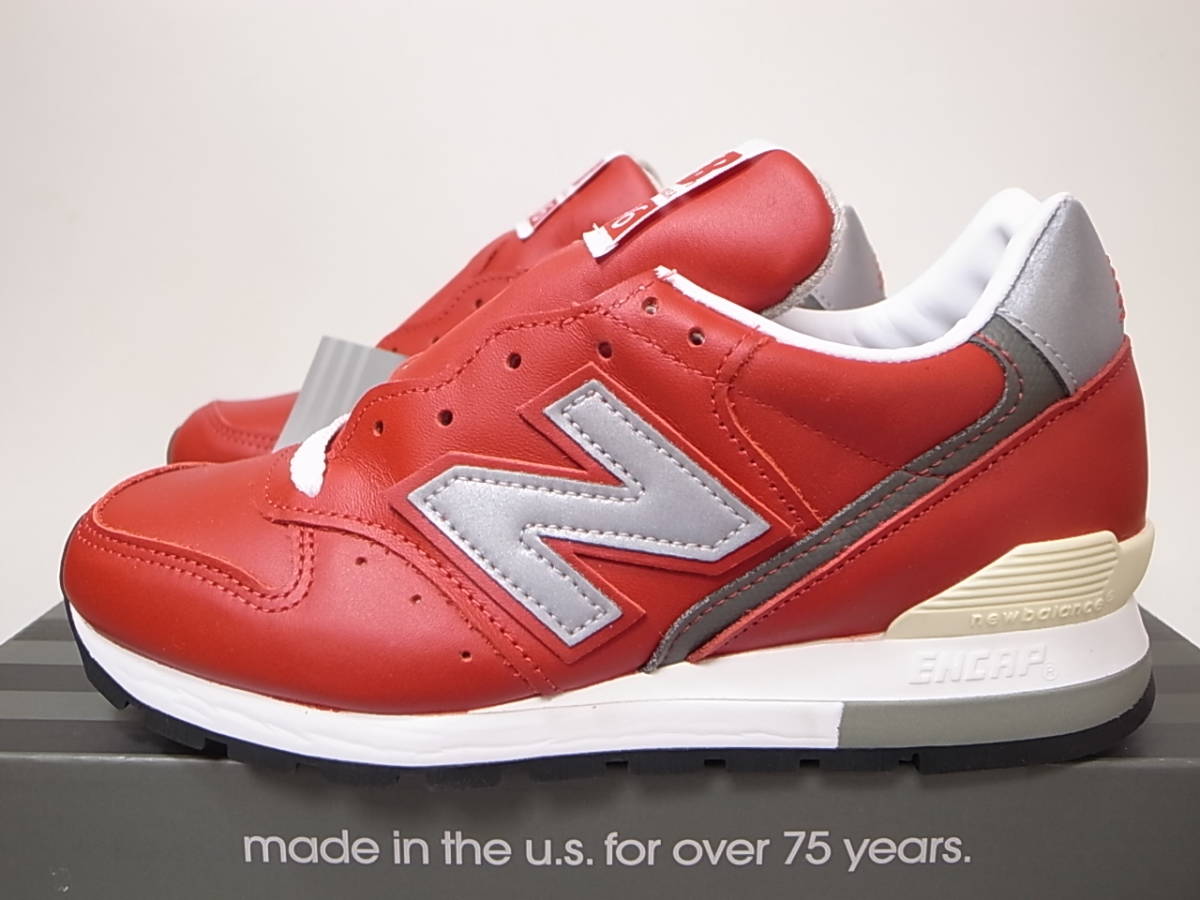 [ free shipping prompt decision ]NEW BALANCE USA made M996NCA 23.5cm US5.5 new goods original color reissue red red full gray n all leather RED LEATHER American made 