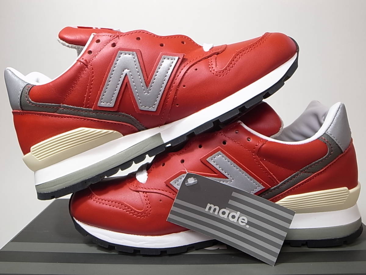 [ free shipping prompt decision ]NEW BALANCE USA made M996NCA 23.5cm US5.5 new goods original color reissue red red full gray n all leather RED LEATHER American made 