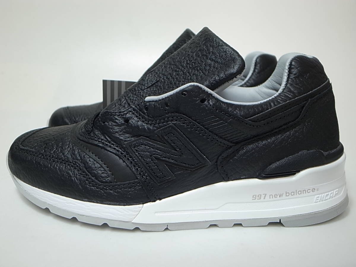 [ free shipping prompt decision ]NEW BALANCE USA made M997BSO 23.5cm US5.5 new goods black baison all leather model BISON LEATHER black x white MADE IN USA American made 