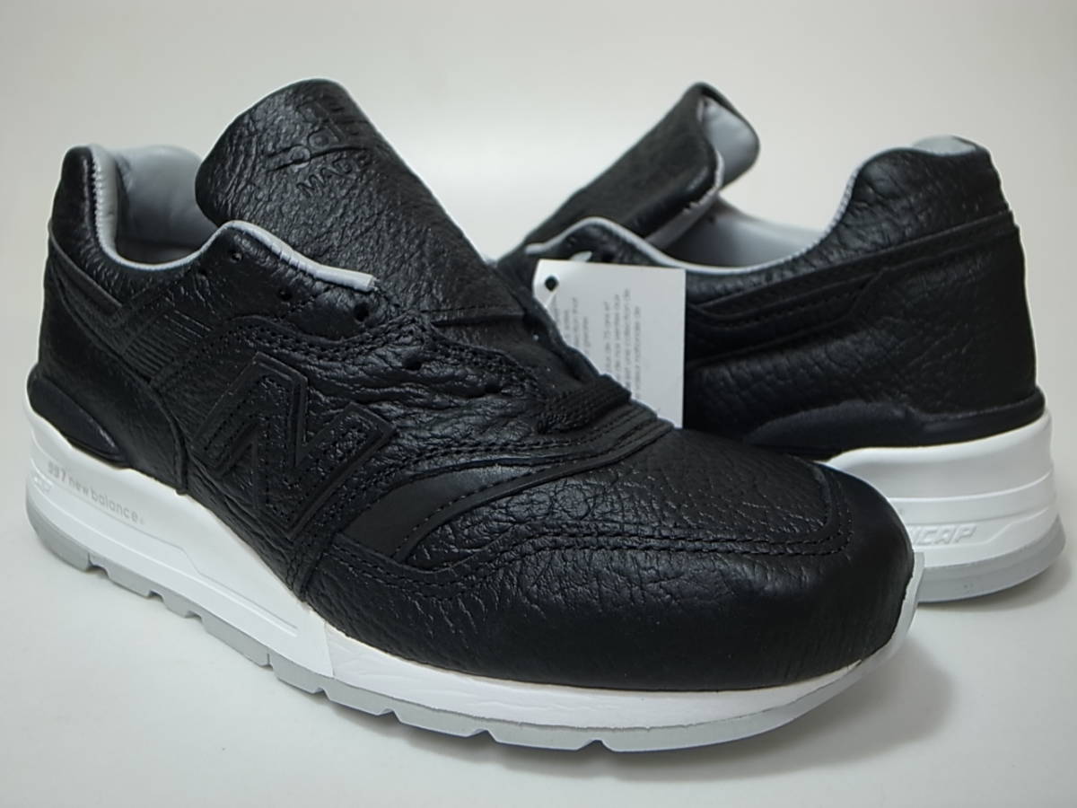 [ free shipping prompt decision ]NEW BALANCE USA made M997BSO 23.5cm US5.5 new goods black baison all leather model BISON LEATHER black x white MADE IN USA American made 