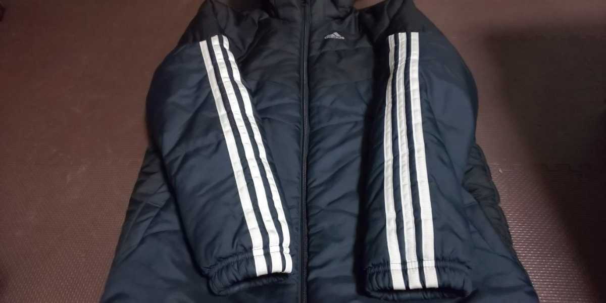  beautiful goods adidas hood removed possibility, with cotton black, dark blue, Logo gray, line white outer size 150