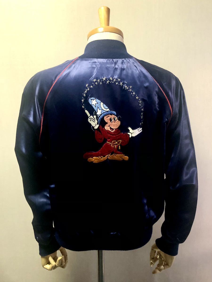 80s Walt Disney ミッキーマウス サテンジャケット Made in USA Size 42 L 3