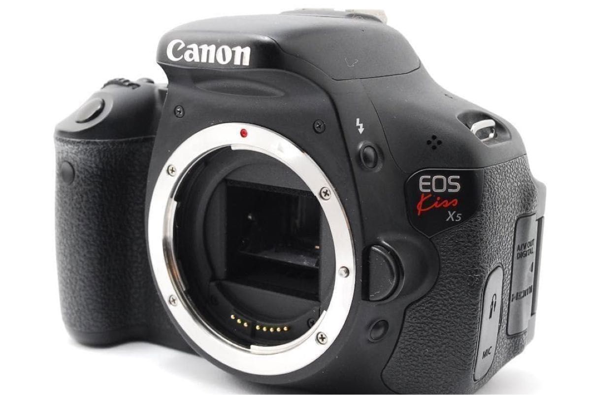Canon Kiss X5 ダブルレンズ 超望遠レンズ スマホ転送 一眼レフ