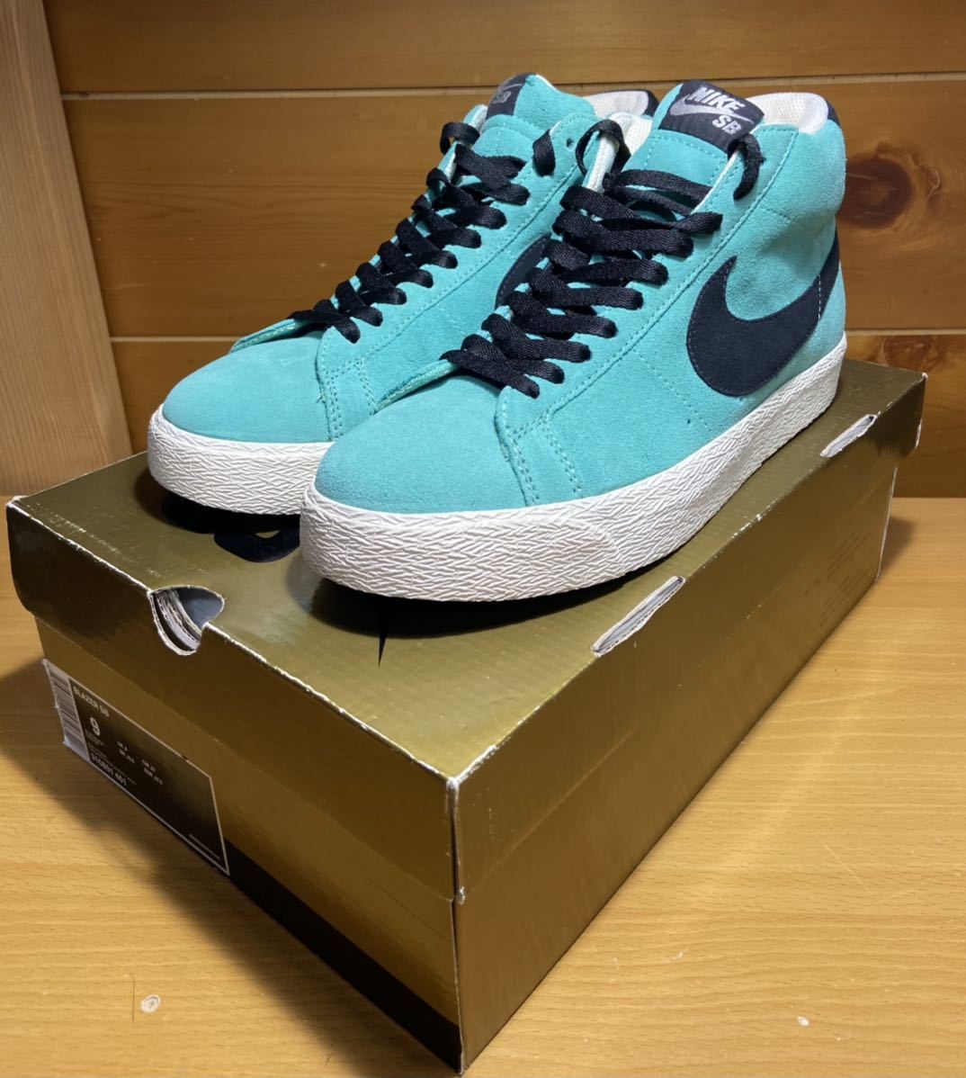 美品 NIKE BLAZER SB us9 27.0 ナイキ ブレーザー ティファニー ブレザー スエード 310801-401 Tiffany_画像1