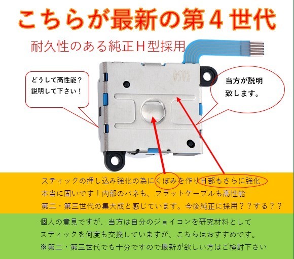 　ジョイコン修理キット　任天堂switch　最新第四世代　ホワイトスティック　送料無料
