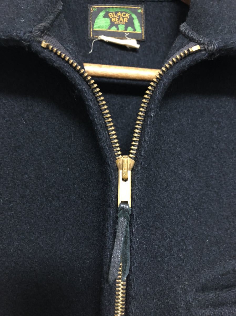 30s 40s ビンテージ Black Bear Brand スポーツジャケット メルトン