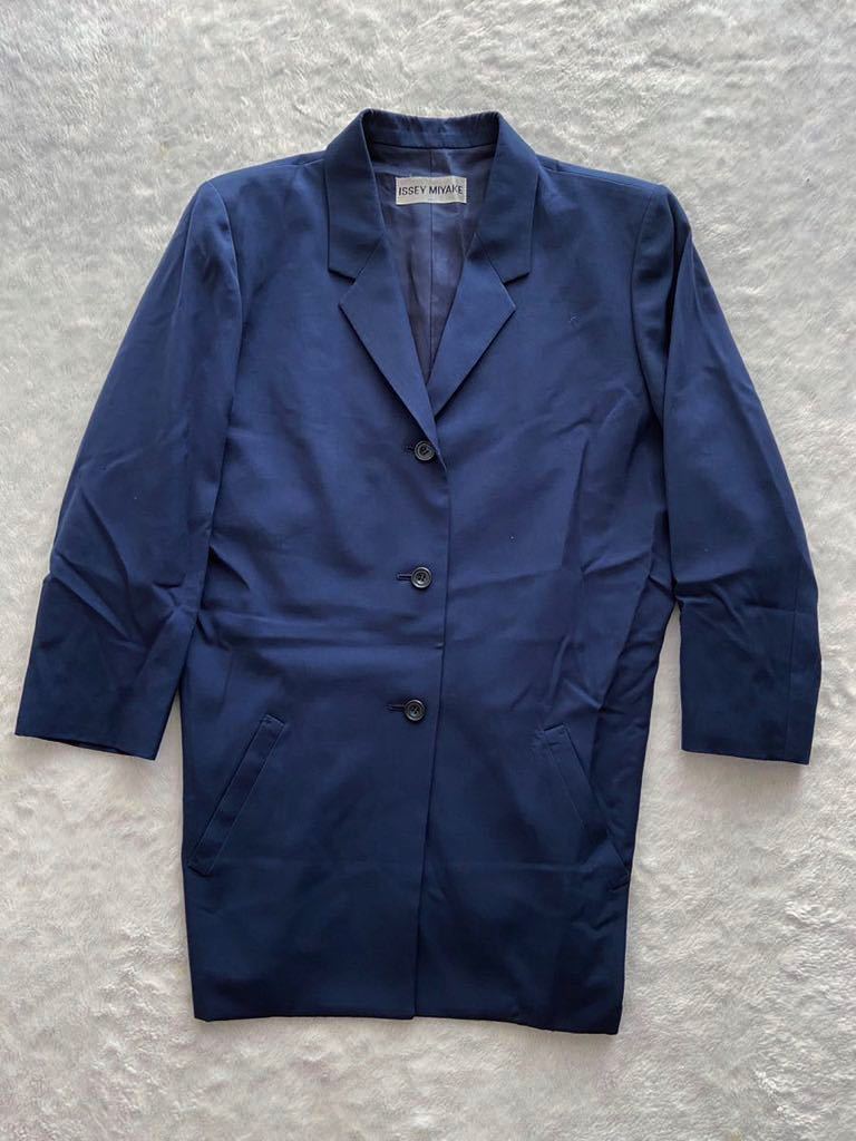 %OFF 紺 ネイビー ウールジャケット sizeM MIYAKE ISSEY 初期 P