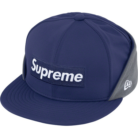 Supreme 20FW Week18 WINDSTOPPER Earflap Box Logo New Era Washed Navy 7-1/4 57.7cm オンライン購入 国内正規 納品書,タグ付 キャップ S