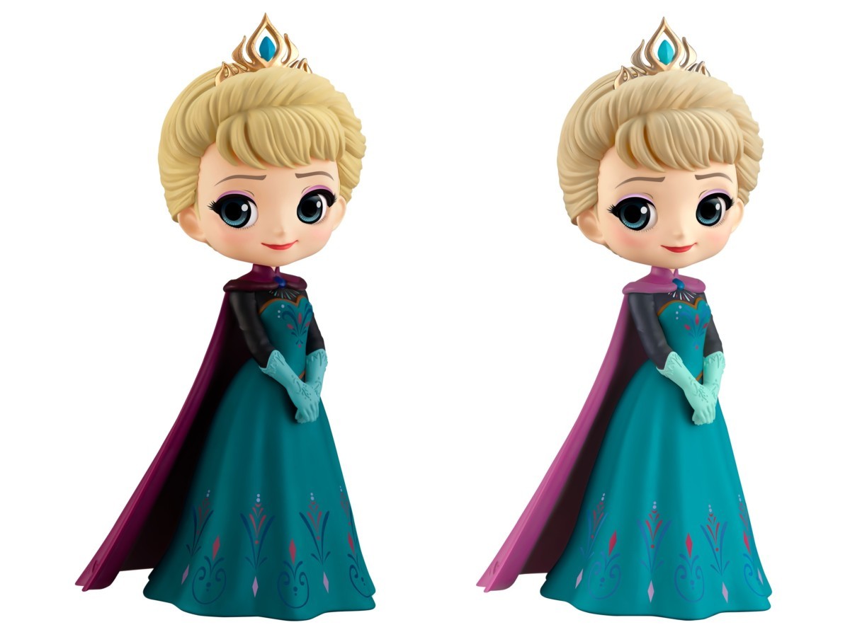Qposket Q posket Disney Characters Elsa Coronation Style　アナと雪の女王　エルサ　通常カラー＆レアカラー　全2種セット_画像1