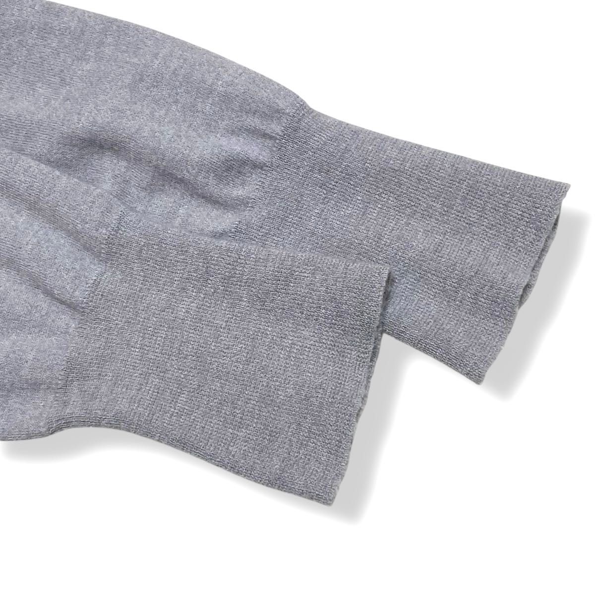 Drawer ドゥロワー カシミヤ混 コットン 長袖 ニット グレー サイズ1