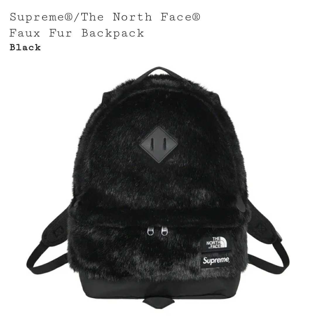 supreme THE NORTH FACE faux fur backpack black シュプリーム ノースフェイス バックパック ブラック 2020 fw aw 新品