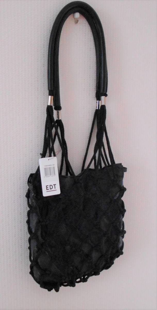 【新品】Edie Tokyo　レディース　ショルダーバッグ　ブラック　巾着バッグ　ネットバッグ_画像3