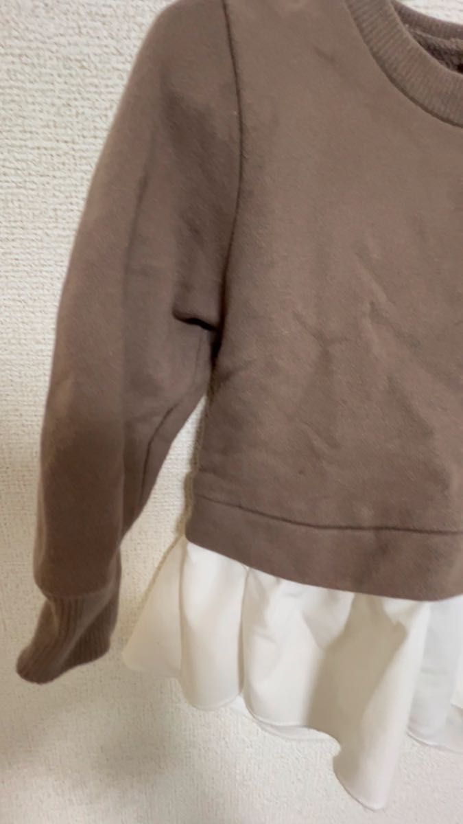 petit main 80 女の子　キッズ服　長袖　 トレーナー チュニック ワンピース プティマイン トップス