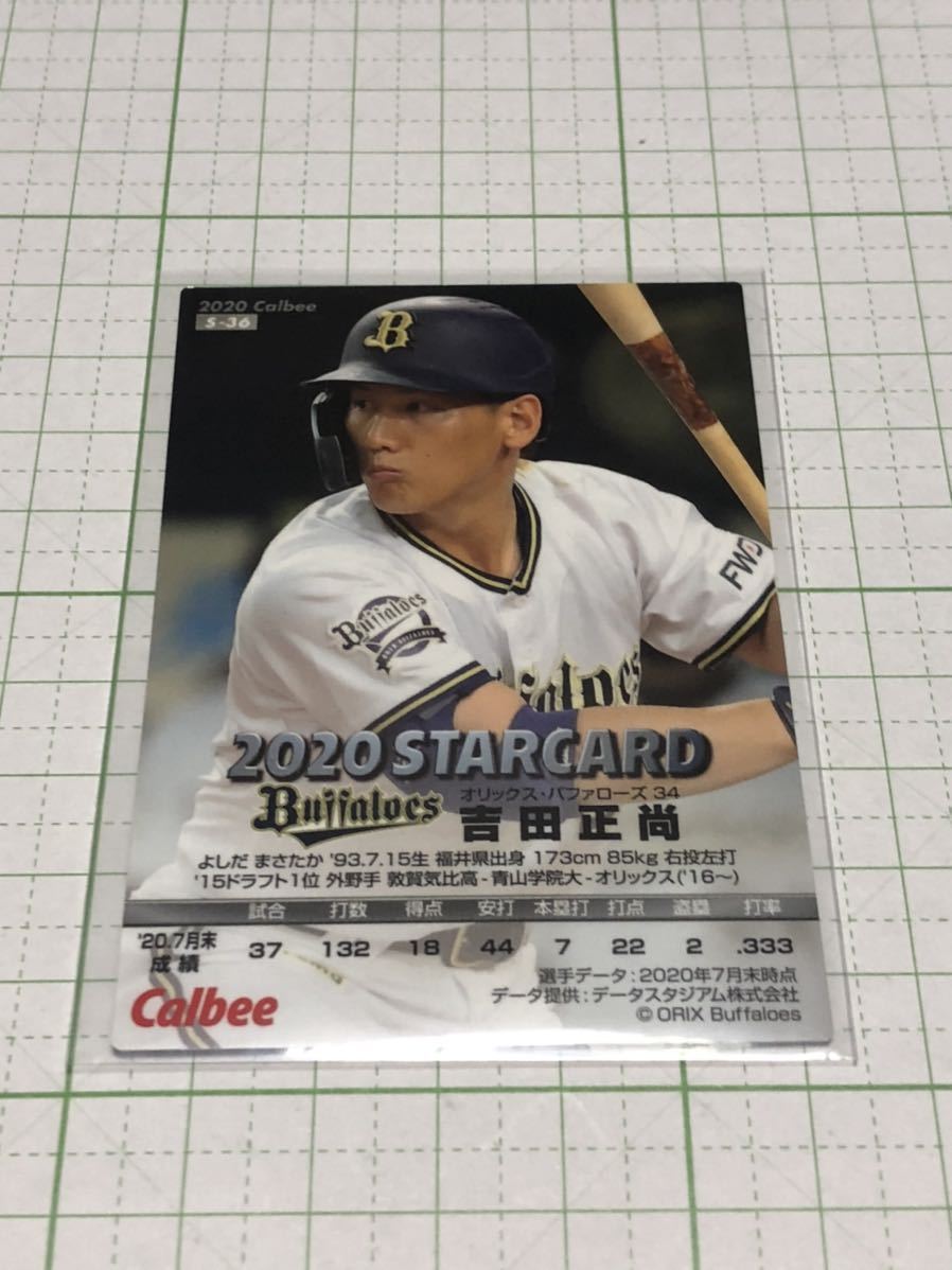 2020 カルビー プロ野球チップス スターカード　S-36 吉田正尚（オリックス）_画像2