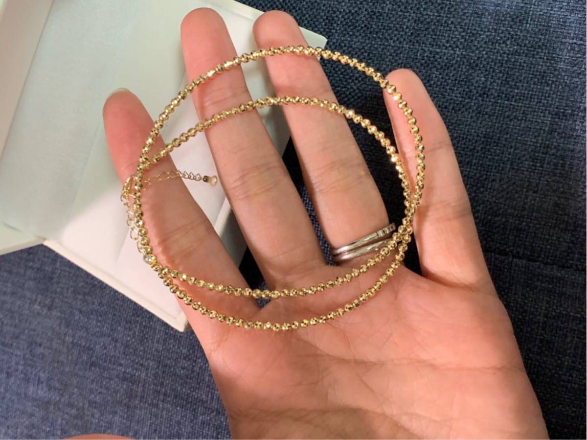 k18 18金 ミラーボール ネックレス 2.5mm 40cm キラキラ | inmano.com.br