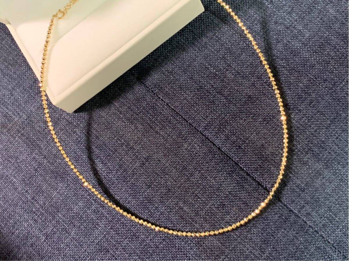 k18 18金 ミラーボール ネックレス 3mm 40cm キラキラ | siep