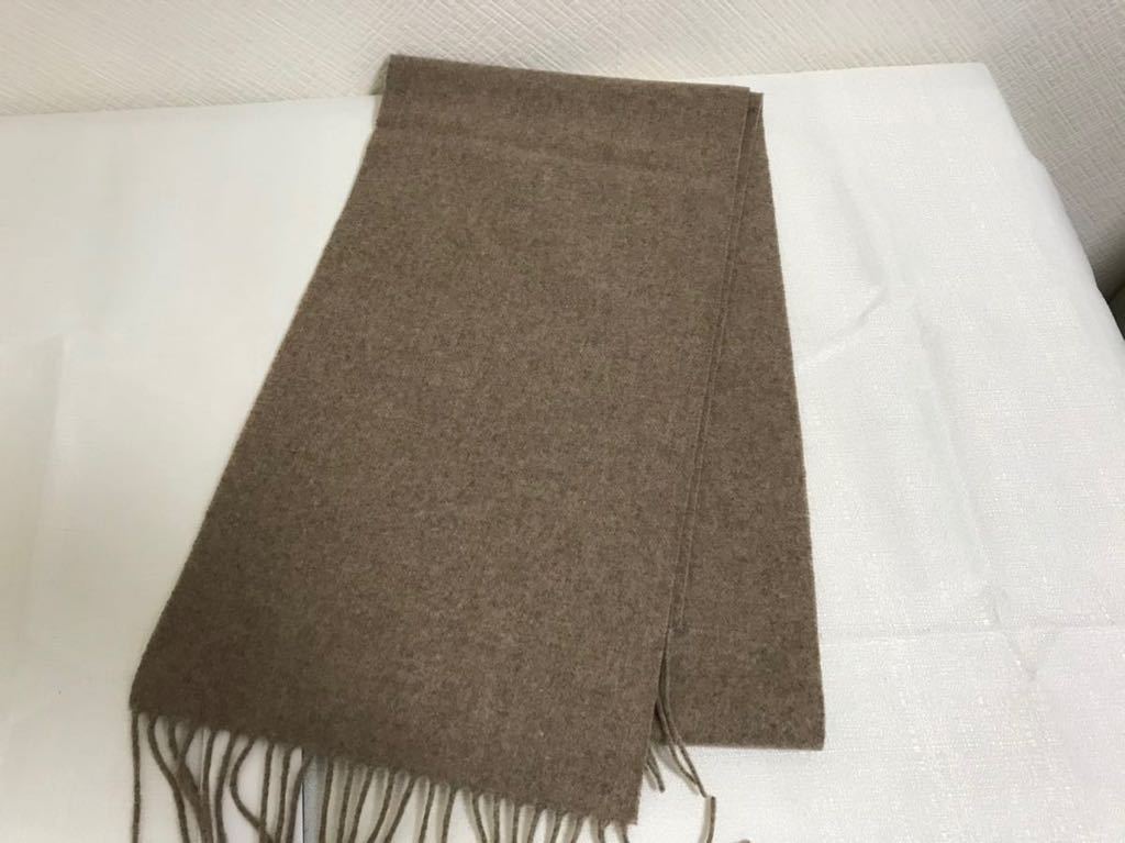  new goods unused John stone zJOHNSTONS cashmere muffler stole Camel beige men's lady's business suit Tomorrowland 