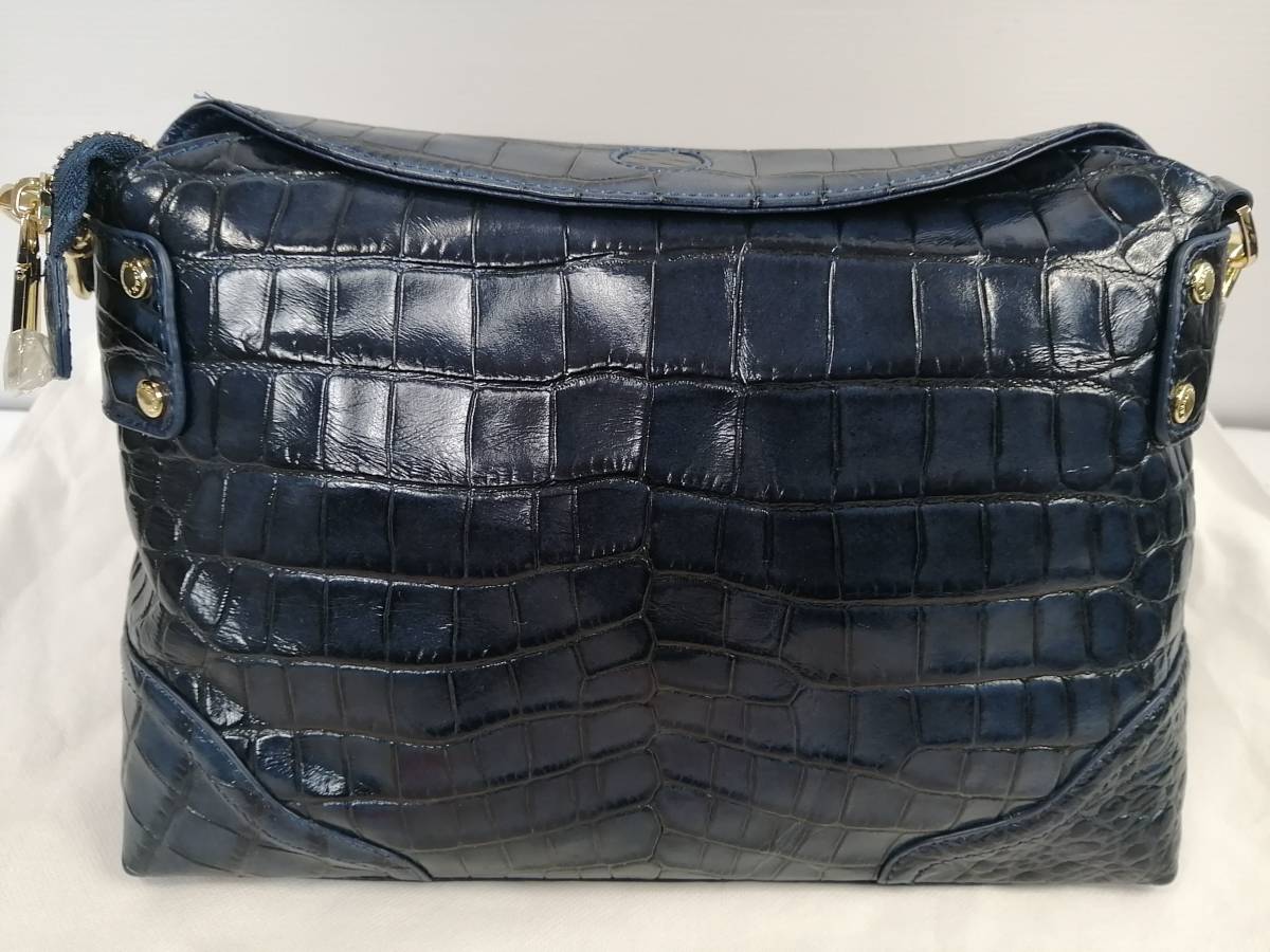 未使用保管 レザージュエルズ 型押し クロコ 2wayショルダーバッグ