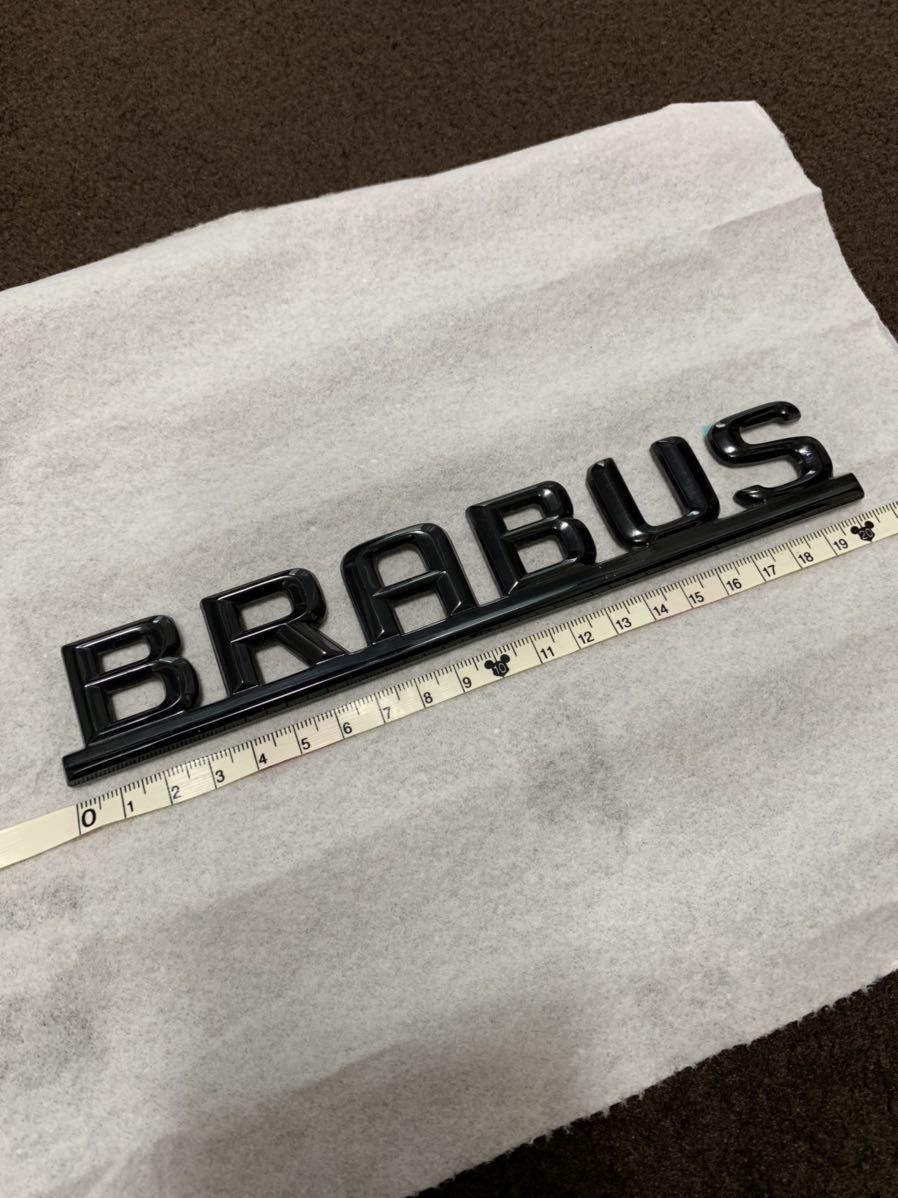 正規品　当時物　本物　BRABUS ブラバス　初期型　エンブレム　金属製　黒　新品　未使用　希少　レア　廃番　ベンツ　w140 w124 R129_画像6