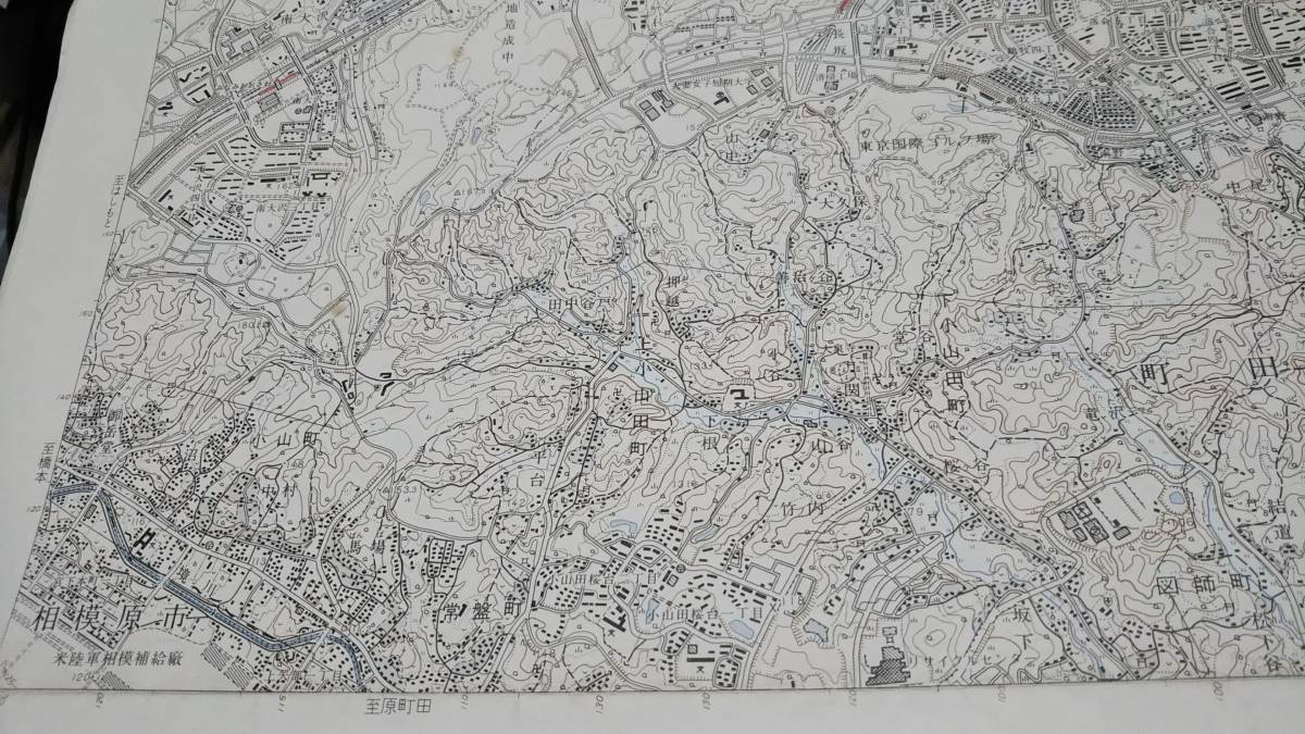 　古地図 　武蔵府中　地図　資料　46×57cm　　大正10年測量　　平成４年発行　かきこみ_画像3