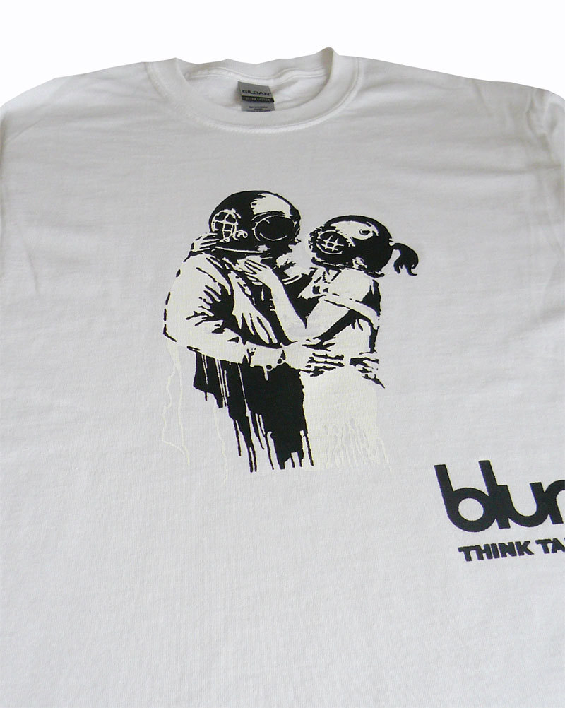 【新品】Blur Think Tank Tシャツ Sサイズ Banksy バンクシー ギターポップ オルタナ ブリットポップ シルクスクリーンプリント_画像2