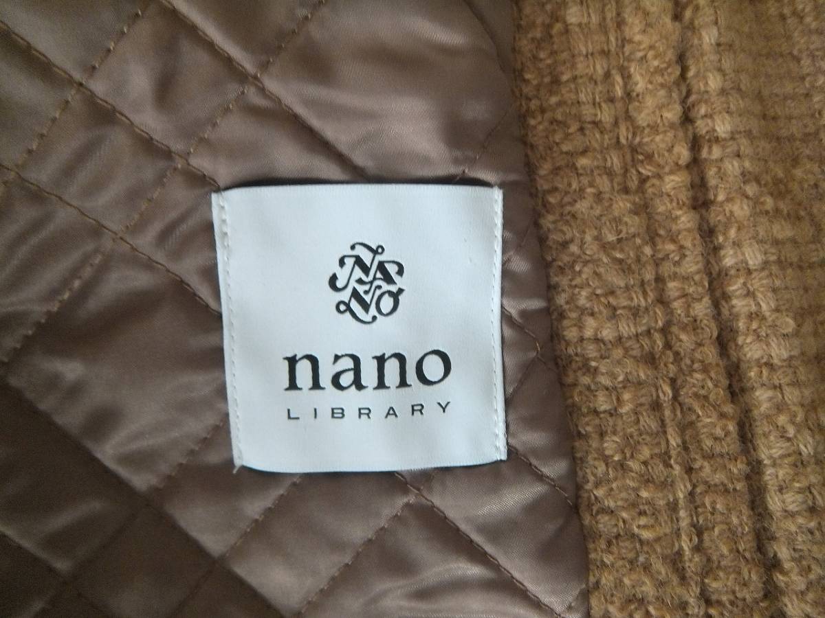 美品 高級 nano universe ナノユニバース　スイングトップ ベージュ ジャケット ブルゾン ダウン M 防寒性抜群