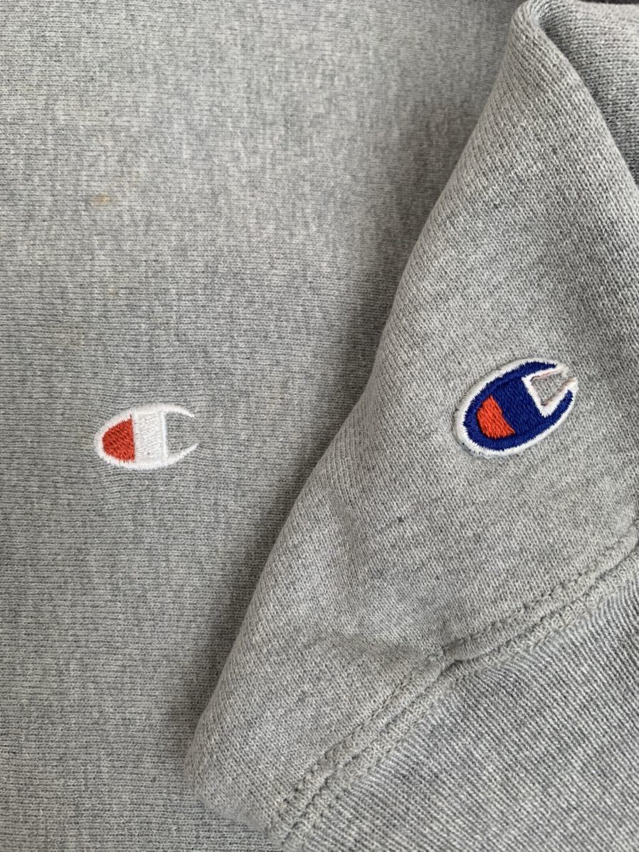 90s L 希少色 チャンピオン リバース Champion USA製 ビンテージ 無地 目無し 単色 REVERSE WEAVE ねずみ色_画像5