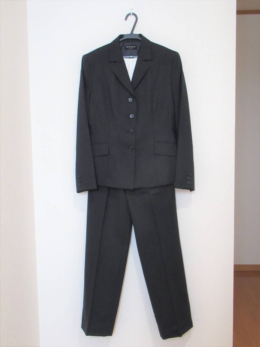 【2021秋冬新作】 美品 11号　紺色 EASE（東京スタイル）ウールのパンツスーツ BEST ベストイーズ パンツスーツ一般
